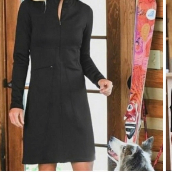 Athleta Black Fleece Lined Dress - Picture 2 of 7
